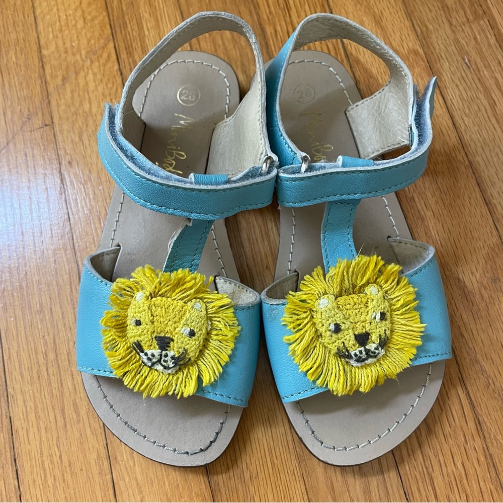 Mini Boden Raffia Lion Sandals